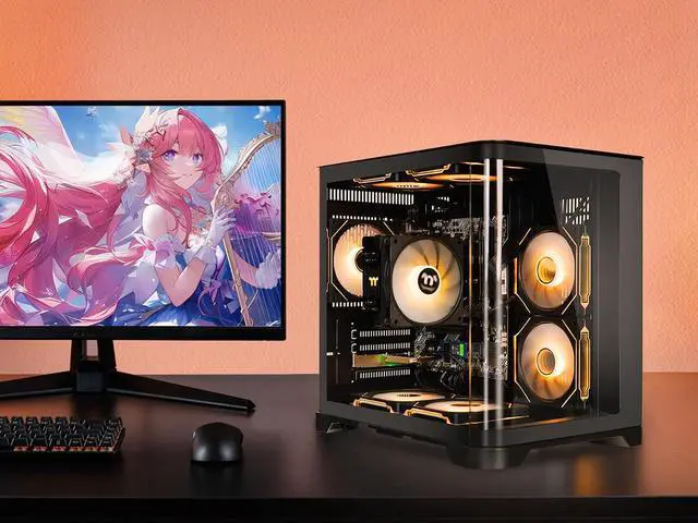 Alt view image 6 of 7 - YEAH MAGIC Gaming PC Desktop AMD Ryzen 5 5600GT,16GB DDR4 3200MHz,1TB M.2 NVMe PCle4.0 Gen4,650W 80PLUS PSU,WiFi,Game Design Office console,Sea View Room,Windows 11 Tower Prebuilt PC computer