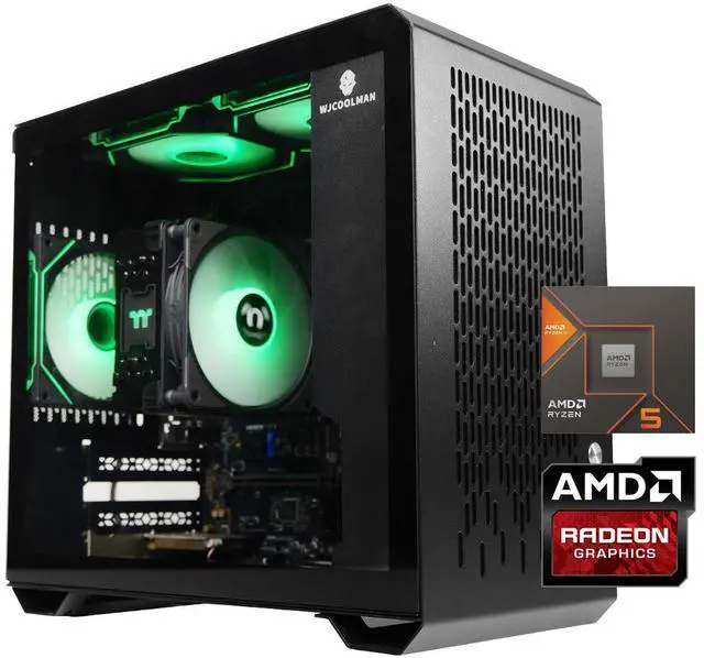 Main image of YEAH MAGIC Gaming Desktop AMD Ryzen 5 8600G 4.3GHz 16GB DDR5 6000 1T NVME SSD ARGB 3 Fans Win 11 Home Gamer Computer Office Work 650W WIFI Gold PSU Business  PC