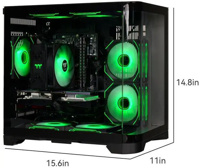 Alt view image 4 of 7 - YEAH MAGIC Gaming Desktop - AMD Ryzen 7 5700X 3D - RTX 4060 8GB - 32GB (16GB*2) DDR4 3200MHz - 1TB NVMe SSD - ARGB Fans - 650W PSU WIFI Perfect for Gaming -Prebuilt Gaming Pc 90% Appearance