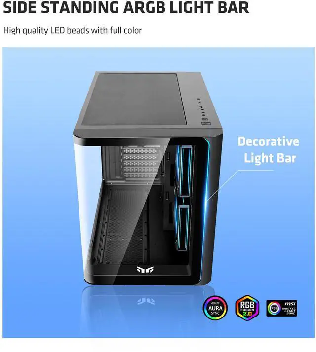 Alt view image 5 of 7 - YEAH MAGIC Gaming PC AMD Ryzen 7 9700X Zen5 NVIDIA GeForce RTX 5060Ti 16GB 32GB 6000MHz DDR5 1TB NVME M.2 SSD 360MM AIO Liquid Cooling WiFi/AC Windows 11 Home Full Clear-Side Desktop PC