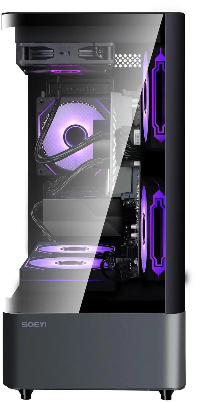 Alt view image 3 of 7 - YEAH MAGIC Gaming Desktop AMD Ryzen 7 5700X RTX5060 32GB DDR4 3200MHz RAM 1TB M.2 NVMe SSD WIFI Windows 11 Home Gaming PC