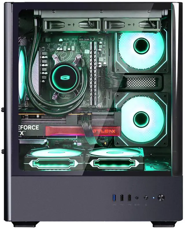 Alt view image 2 of 7 - YEAH MAGIC Arcane Z1 Gaming Desktop,AMD Ryzen 7 5700X, RTX5060,32GB DDR4 3200MHz RAM 1TB M.2 NVMe SSD, WIFI Windows 11 Home Gaming PC,Prebuilt PC