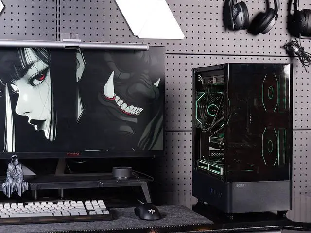 Alt view image 4 of 7 - YEAH MAGIC Gaming PC - AMD Ryzen 7 5700X - NVIDIA RTX 4060 - 32GB DDR4 RAM - 1TB M.2 NVMe SSD - Win 11 - WIFI -  Liquid Cooler - Prebuilt Gaming Pc - Pc for Gaming Design Office Second Hand