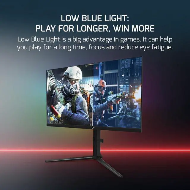Alt view image 3 of 7 - GAMEPOWER Rapid 27 inch 1ms 360Hz 1080p Gaming Monitor - Flat IPS, HDR10 Height/Tilt/Swivel/Pivot Adjustable RGB Anti-Glare Display, HDMI/DP/USB, FreeSync, G-Sync, 350 cd/m² Bright LEDs, Laser Logo