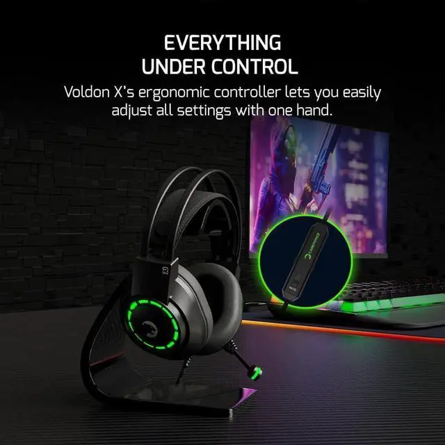 Alt view image 2 of 7 - GAMEPOWER Voldon X 3.5mm Jack Gaming Headset - Wired Headphones with 50MM Drivers, Comfort Design, Noise Cancelling Mic, PS4, PS5, for Xbox, Black