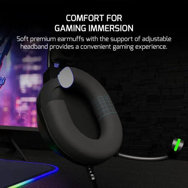 Alt view image 4 of 7 - GAMEPOWER Voldon X 3.5mm Jack Gaming Headset - Wired Headphones with 50MM Drivers, Comfort Design, Noise Cancelling Mic, PS4, PS5, for Xbox, Black