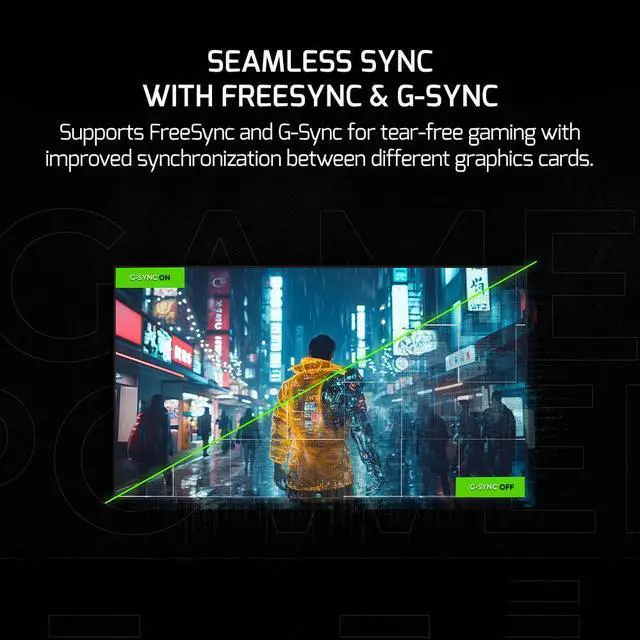 Alt view image 6 of 7 - GAMEPOWER F10 23.6 Inch Curved White Gaming Monitor, 120Hz 1080p Display, 1ms Response Time, AMD FreeSync, HDR Support, 125% sRGB, RGB Backlight, Dual Speakers, Zero Frame Design, HDMI and VGA Inputs