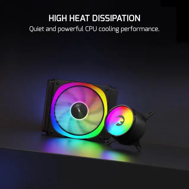 Alt view image 7 of 7 - Gamepower Skadi 120 AIO CPU Liquid Cooler, ARGB Pump, 120mm Radiator with 1X PWM ARGB Fan, 13.4 W/mK Thermal Paste, Compatible with Intel and AMD