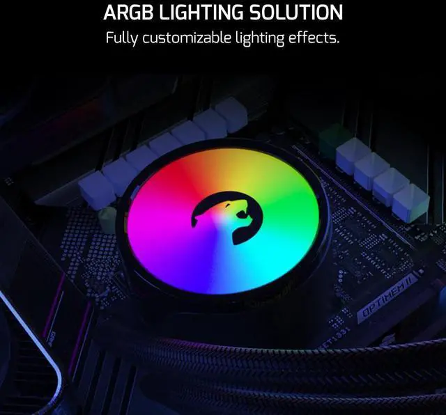 Alt view image 5 of 7 - Gamepower Skadi 120 AIO CPU Liquid Cooler, ARGB Pump, 120mm Radiator with 1X PWM ARGB Fan, 13.4 W/mK Thermal Paste, Compatible with Intel and AMD