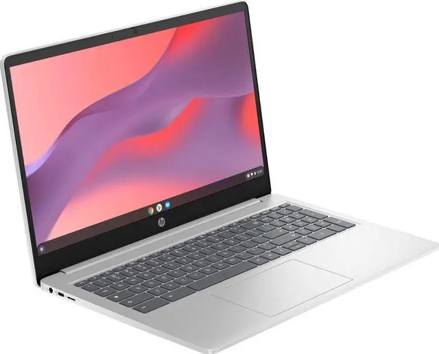 Alt view image 3 of 5 - HP Chromebook 15a-nb0013dx 15.6" Intel Processor N200 up to 3.7 GHz 8GB RAM 64GB eMMC Intel UHD Graphics ChromeOS Laptop, Natural Silver  - 7J267UA
