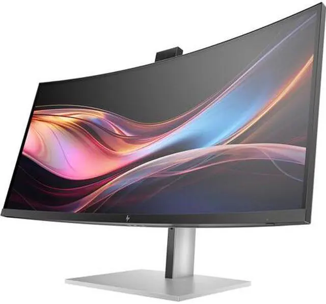 Alt view image 3 of 5 - HP Series 7 Pro 34" WQHD Curved Monitor 1440p 21:9 5ms GtG Brightness 400 nits Contrast Ratio 2000:1 5MP HDR USB-C FreeSync Premium DisplayPort HDMI - 8K157AA