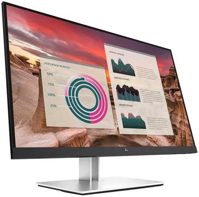 Alt view image 3 of 6 - HP E27u G4 27" QHD USB-C Monitor Refresh Rate 60 Hz Response Time 5 ms Contrast Ratio 1000:1 Brightness 250 nits Height, Pivot, Swivel, Tilt HDMI & DisplayPort - 189T3AA