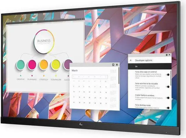 Alt view image 12 of 13 - HP E24 G4 24" FHD IPS Monitor Aspect Ratio 16:9 5ms GTG Contrast Ratio 1000:1 Brightness 250 nits Anti-glare USB Type A HDMI DisplayPort VGA No Base - 9VF99A9