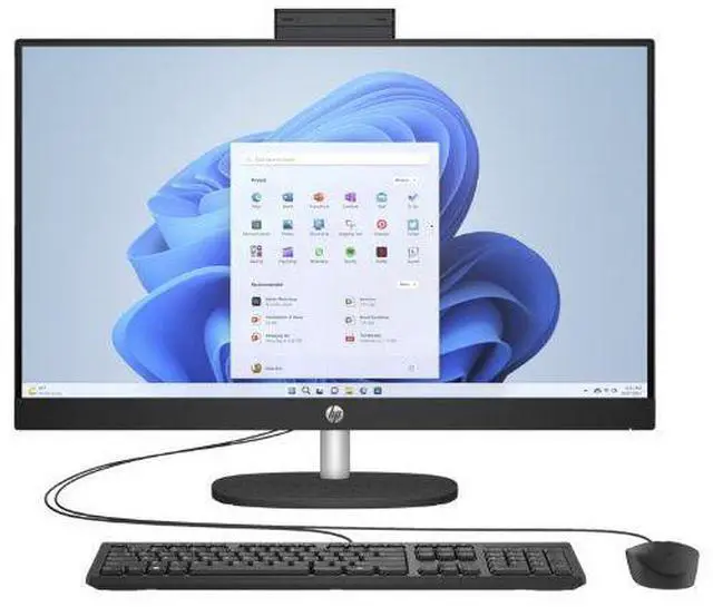 Main image of HP 27-CR0000M 27" FHD IPS AMD Ryzen 3 7320U 2.4 GHz up to 4.1 GHz 8GB 512GB NVMe M.2 SSD AMD Radeon Graphics Windows 11 Home All-In-One Desktop, Black - 947R2AV-V054