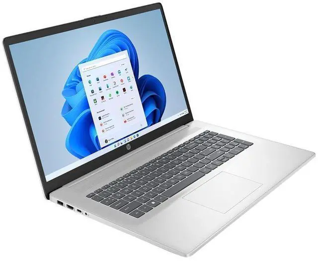 Alt view image 4 of 6 - HP 17-CP2134OD 8L9A8UA 17.3 Inches HD+ Laptop - Natural Silver - AMD Ryzen 3 7320U 2.4 GHz - 8 GB LPDDR5 RAM - 256 GB NVMe Solid State Drive - Wi-Fi 6 - LCD - Windows 11 Home