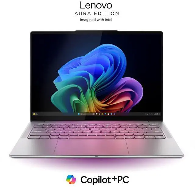 Main image of Lenovo Slim 7i Copilot+ Aura Edition Intel Core Ultra 7 Processor 258V 32GB Memory 1TB SSD 14" OLED Touchscreen Windows 11 Home 83MC0005US