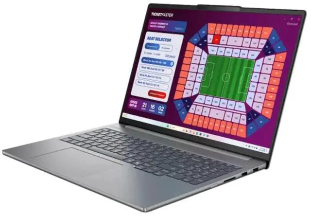 Alt view image 2 of 6 - Lenovo IdeaPad Pro 5i 16" 2.8K OLED Touch Intel Core Ultra 9 386H 2.1 GHz 32GB RAM 1TB SSD NVIDIA GeForce RTX 5050 Windows 11 Home Laptop, Grey, With minor scratches and dents - 83SK000GUS