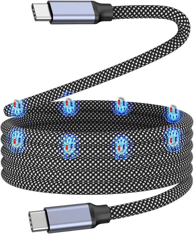 Main image of Magtame USB C Charger Cable, 240W Magnetic Type C Charging Cable, USB C to USB C Cable, Type C Fast Charging Cord Nylon Braided