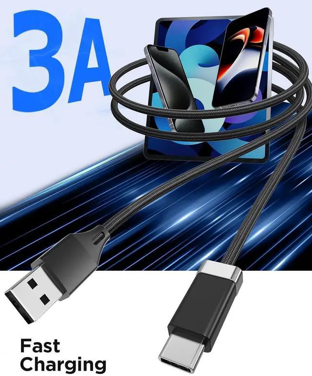 Alt view image 4 of 7 - Magtame Magnetic StayCable USB A to USB C Cable with Cord Holder 2Pack(3.3FT and 5FT) for Home Car Desk Cable Management, Black