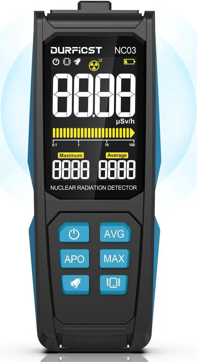 Main image of DURFICST Geiger Counter, Nuclear Detector, 3" HD Color Screen Radiation Dosimeter, 1000mAH Rechargeable, Portable X// Radiation Monitor with Intelligent Alarms