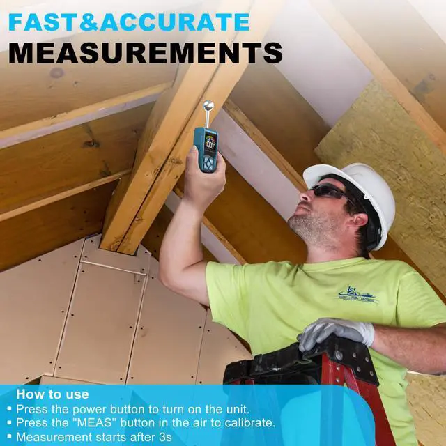 Alt view image 5 of 7 - DURFICST Pinless Moisture Meter ,Wood Moisture Meter with Colour LCD Display and Audible Alarm, Moisture Reader for All Building Materials, Wood, Wall, Plaster, Masonry