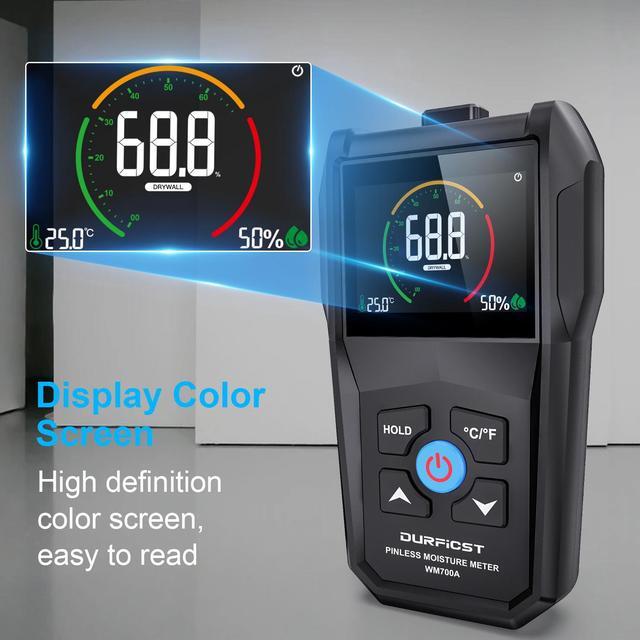 Alt view image 3 of 7 - DURFICST Moisture Meter, Wood Moisture Meter, Drywall Moisture Meter with Alarm Function, Suitable for Wall, Softwood, Hardwood and Other Materials