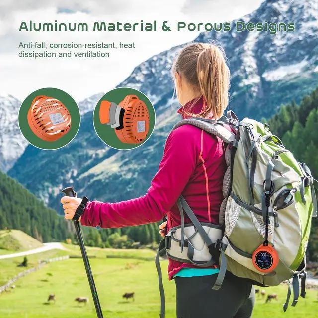 Alt view image 5 of 7 - SQECH Carbon Monoxide Detectors,6-in-1 Air Quality Monitor Measures Carbon Monoxide/Oxygen/Altitude/Atmospheric Pressure/Temperature/Humidity,CO Detector with Alarm,for RV,Camping,Travel&Indoor