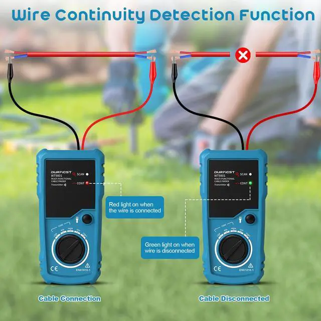 Alt view image 3 of 7 - DURFICST Underground Wire Locator, Multifunction Buried Wire Locator with 15-inch Metal Hose,Wire Break Locator for Dog Fence Wires,Underground Cables and Metal Pipelines