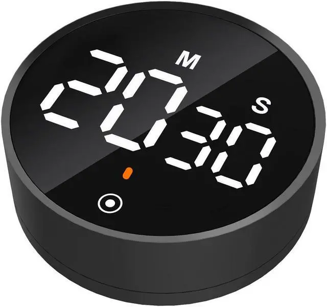 Main image of DURFICST Digital Countdown Magnetic Egg Timer, Kitchen Timer for Kids,Rotating LED Countdown Timer 280 Digital Display Magnetic Multifunctional Timer Black, Kitchen Timer for Kids Digital Countdown