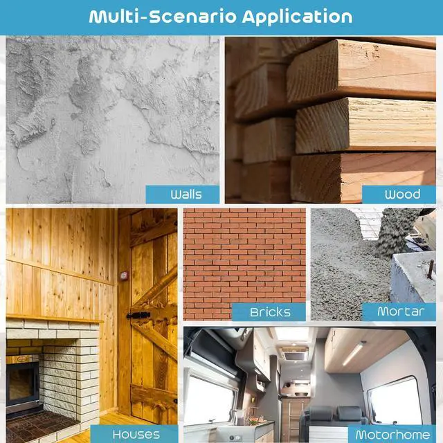 Alt view image 7 of 7 - DURFICST Moisture Meter, Moisture Meter Wall, Pin&Pinless Moisture Meter with Color LCD and Acoustic Alarm, Detects 20-40 mm Walls, Wood, Masonry, Concrete and Other Building Materials