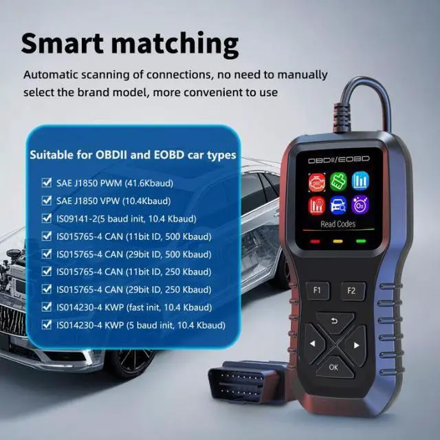 Alt view image 3 of 7 - DURFICST K1 OBD2 Code Reader Automotive Scanner Car Check Engine Fault Diagnostic Tool