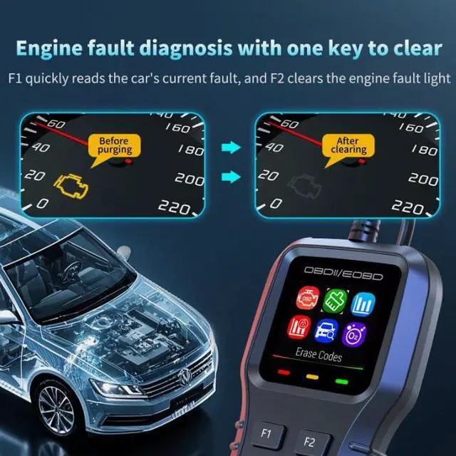 Alt view image 4 of 7 - DURFICST K1 OBD2 Code Reader Automotive Scanner Car Check Engine Fault Diagnostic Tool