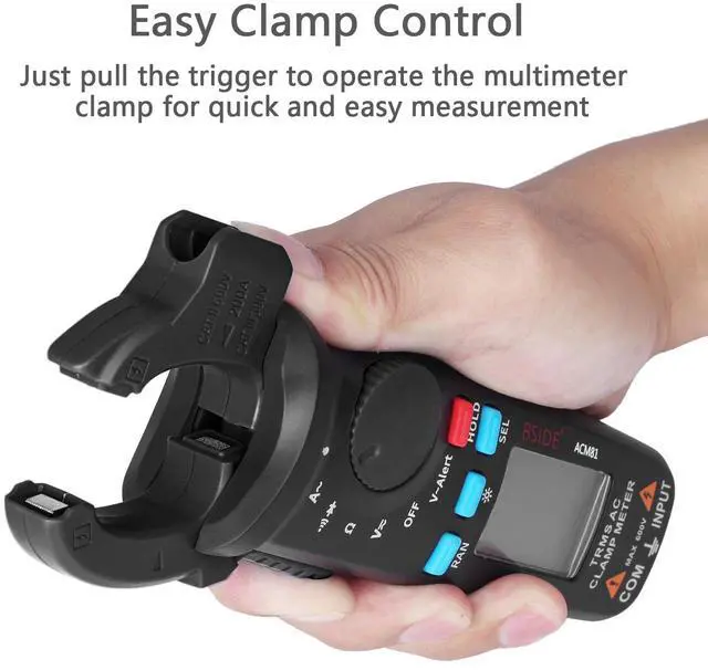 Alt view image 3 of 7 - DURFICST ACM81 Leakage Current Clamp Meter 2000 Counts Multimeter Auto Range Current Voltage Tester AC DC Ammeters High Precision Digital Display Current Sensor