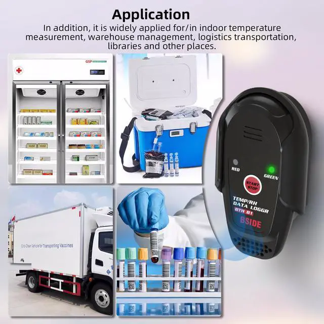 Alt view image 4 of 7 - DURFICST BTH81 Humidity and Temperature Data Logger High/Low Alarm 16384 Data Storage USB Export Humidity Data Logger, Hygrometer