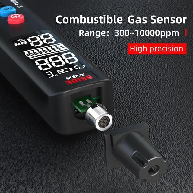 Alt view image 5 of 7 - DURFICST X4A Portable Combustible Gas Detector Natural Gas Leak Alarm Air Temperature and Humidity Detection 1PC