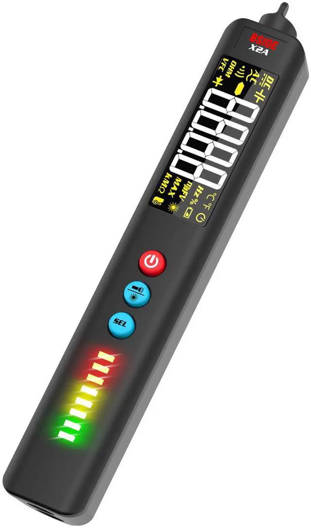 Main image of DURFICST X2A Smart Digital Multimeter, Laser Indication, Non-Contact AC DC Voltage Tester, Auto Range, Capacitance Diode Ohm Hz NCV
