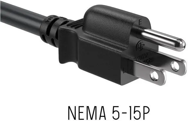 Alt view image 3 of 7 - CableLeader 10ft 14 AWG Universal Power Cord IEC320 C13 to NEMA 5-15P, Extension Power Cord, Compatible with Computers, Monitors, Printers & TVs, Black, Pack of 1