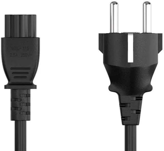 Alt view image 4 of 8 - cable leader 6ft european 3prong notebook power cord cee 7/7 to iec320 c5