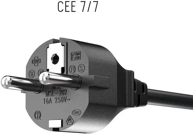 Alt view image 5 of 8 - cable leader 6ft european 3prong notebook power cord cee 7/7 to iec320 c5