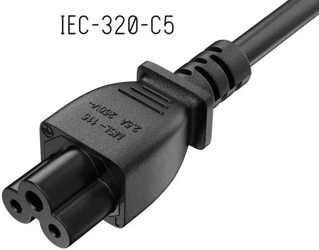 Alt view image 6 of 8 - cable leader 6ft 18 awg right angle european 3-prong notebook power cord cee 7/7 to iec320 c5
