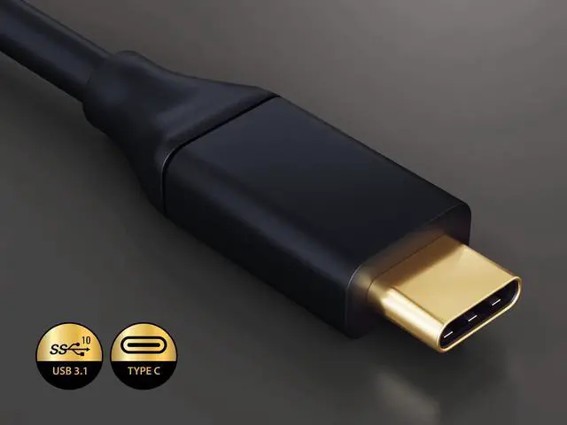 Alt view image 3 of 6 - Cable Leader USB 3.1 Type C Male to DisplayPort 4K @ 60Hz Male Cable, Black 10 Foot