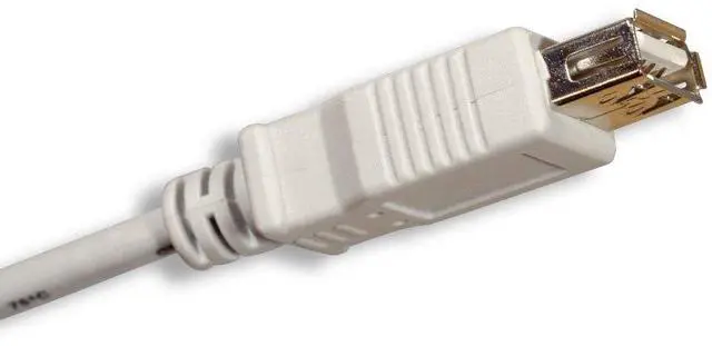 Alt view image 4 of 5 - Cable Leader USB2.0 A Male to A Female Extension Cable Ash White (3 Feet)