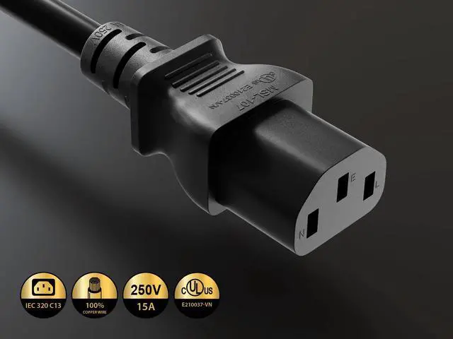 Alt view image 3 of 6 - CableLeader 6ft NEMA L6-20P to C13 Heavy-Duty Locking Power Cord 14 AWG 15A/250V SJT High Voltage Extension Cord, Twist-Locking Cord, UL Listed, Black