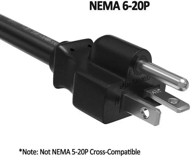 Alt view image 4 of 6 - cable leader 12 awg 20a 250v power cord- nema 6-20p to iec 320 c19 (3ft)