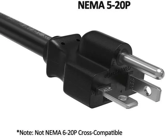 Alt view image 3 of 8 - cable leader 12 awg 20a 125v power cord nema 5-20p to iec 320 c19 (3ft)