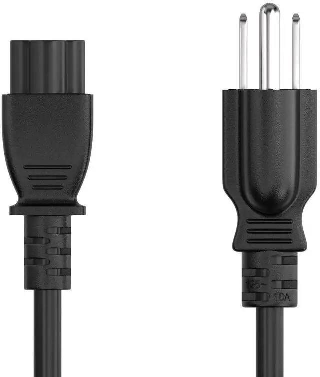 Alt view image 4 of 8 - cable leader 18 awg 3-prong notebook ac power cord (iec320 c5 to nema 5-15p) ul listed (10 foot (1 pack))