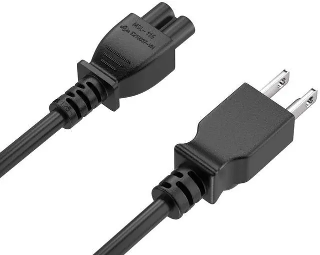 Alt view image 3 of 8 - cable leader 18 awg 3-prong notebook ac power cord (iec320 c5 to nema 5-15p) ul listed (10 foot (1 pack))