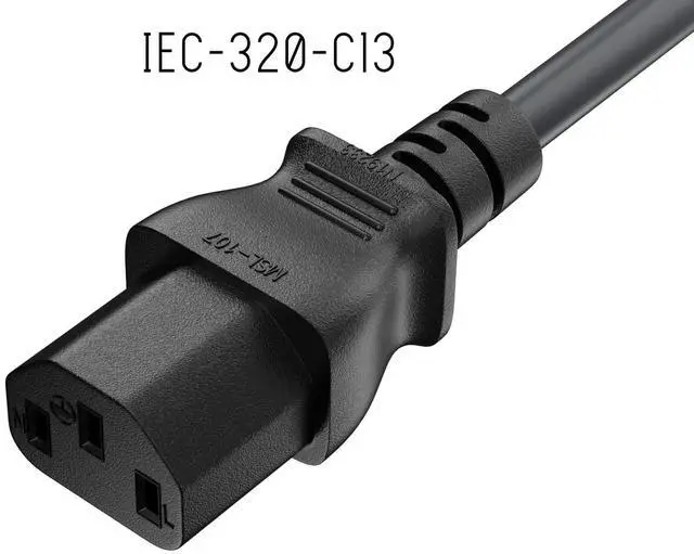 Alt view image 5 of 7 - CableLeader 8ft IEC320 C13 to BS1363 England UK Power Cord with Fuse 18AWG 13A/250V, Heavy-Duty for PCs, Monitors, Scanners, Printers, Britain 3 Prong Type G Plug, Black
