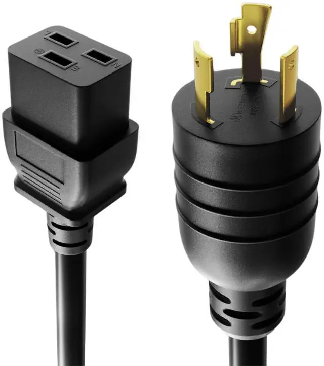 Alt view image 5 of 7 - cable leader 12 awg 20a 250v heavy-duty power cord (nema l6-20p to iec 320 c19) ul listed (6 foot (1 pack))