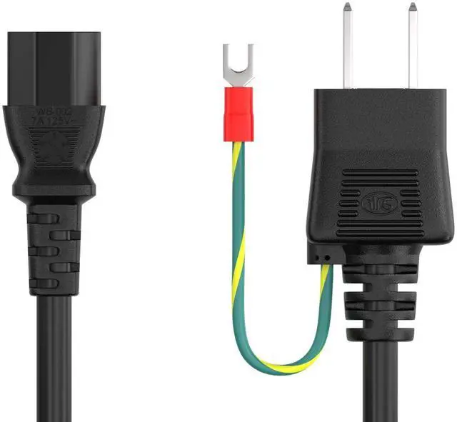 Alt view image 3 of 6 - CableLeader 6ft IEC-320-13 to JIS 8303 Japan Power Cord with Ground, 18AWG, 7A/125V, Black